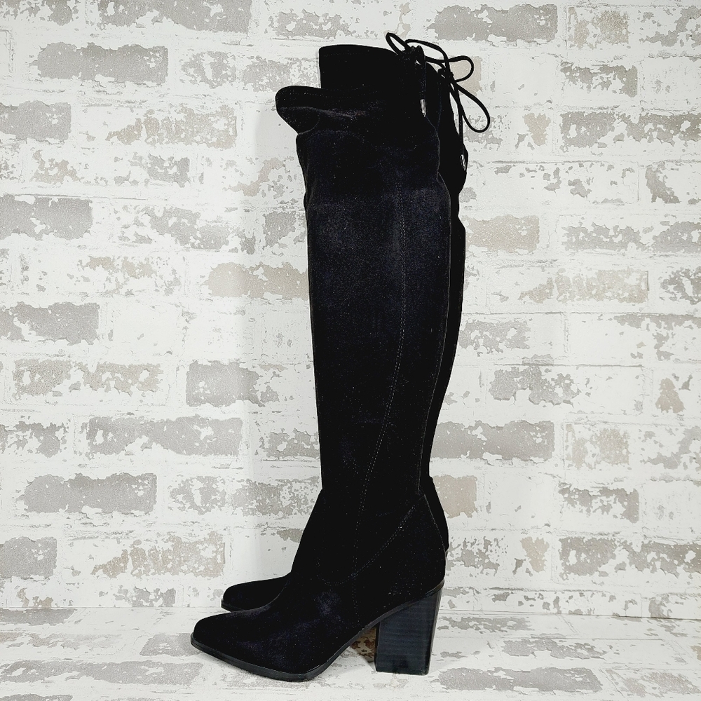 New Marc Fisher Mlokun Block Heel Over the knee Boots F56